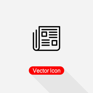 Newspaper Icon Vector Illustration Eps10