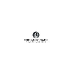 Real estate, villa, property, contractors logo design template premium
