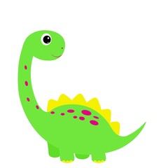 cute dinosaur illustration, cartoon vector for baby print