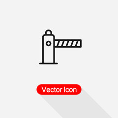 Parking Barrier Icon Vector Illustration Eps10