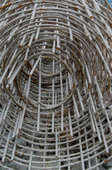 Steel structures bonded together as a pillar construction.