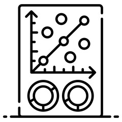 
Scatter plot icon design, flat icon design of infographic report 
