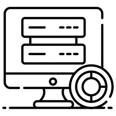 
Secondary data storage, vector in editable style 
