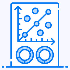 
Scatter plot icon design, flat icon design of infographic report 
