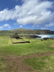 Obraz premium Moaïs de Tongariki à l'île de Pâques 