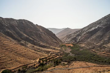 Fototapeten The mountain landscape. View from Mirador (viewpoint) Las Penitas. Fuerteventura. Canary Island. Spain. © Sergey Kohl