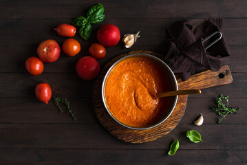 Homemade tomato sauce or soup