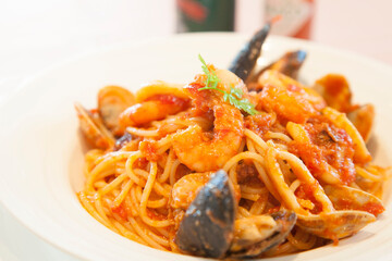 シーフードパスタ