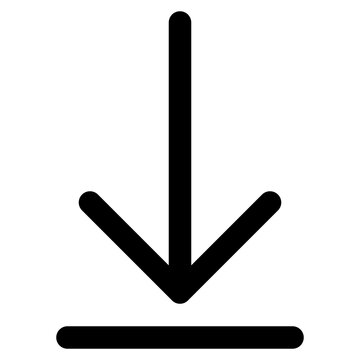 Dwonload arrow line icon