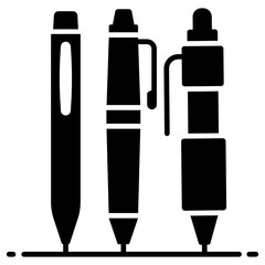 
Educational accessory, ballpoints in trendy style 
