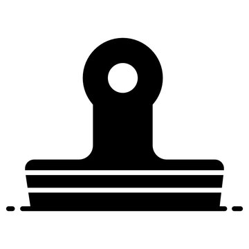 
Bulldog Clip Icon, Vector In Editable Style 
