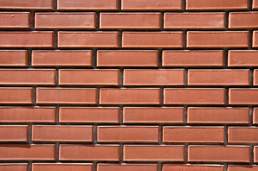 Red brick texture background photo. 