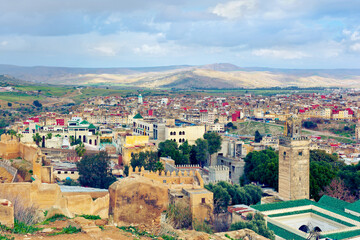 View of Fes medina. Morocco