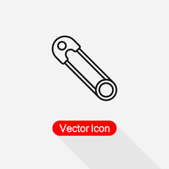 Safety Pin Icon Vector Illustration Eps10