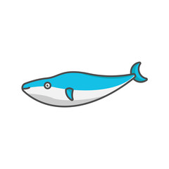 whale flat icon illustration simple minimalism