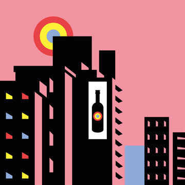 Abstract city skyline