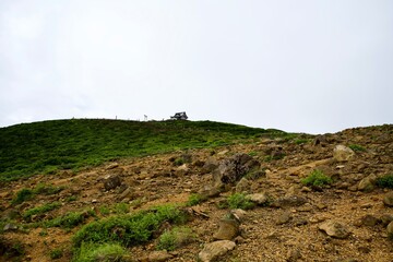 Green hill with clouds in Miyagi.