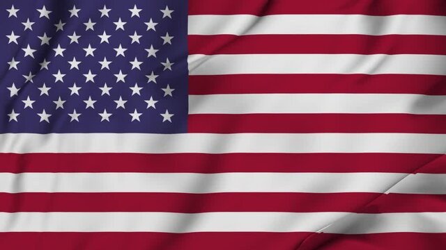 American waving flags in infinite loop
