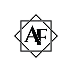 Letter AF luxury logo design vector