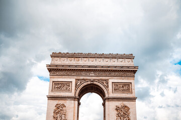 Fototapeta na wymiar Arc de Triomphe in Paris, one of the most famous monuments, Paris, France.