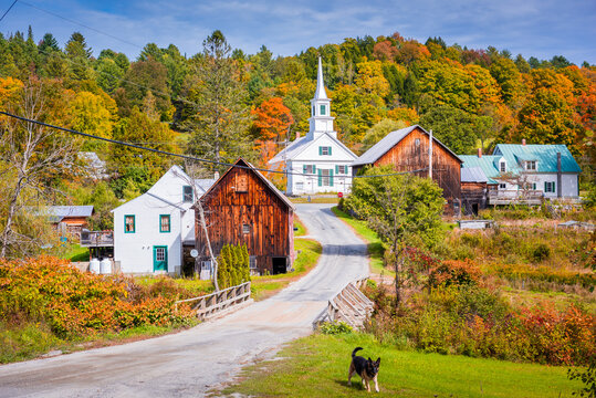 Rural Vermont, USA at Waits River Village