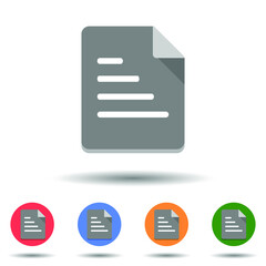 Document icon vector logo isolated on background