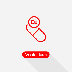 Vitamin Cu Icon Vector Illustration Eps10