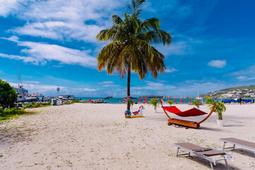 tropical beach in caribbean