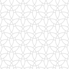 Obraz premium Seamless vector ornament in arabian style. Geometric abstract light gray background. Pattern for wallpapers and backgrounds