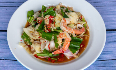 Thai Spicy Seafood and Pork Salads