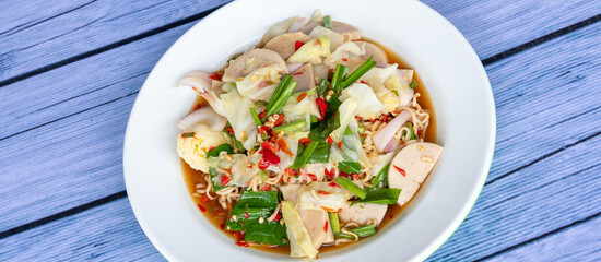 Thai Spicy Seafood and Pork Salads