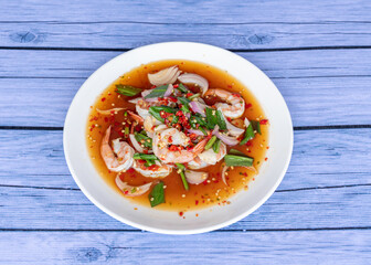 Thai Spicy Seafood and Pork Salads
