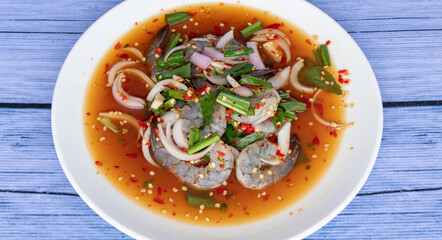 Thai Spicy Seafood and Pork Salads