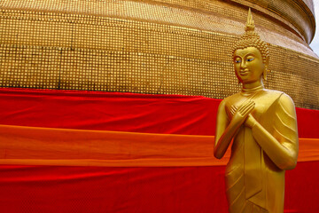 Golden Buddha Statue at Golden Mount Temple at Bangkok