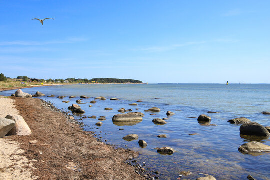The bay of "Klein Zicker" at the steep coast on the Baltic Sea island Rügen - Germany