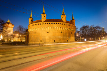 Obraz premium Barbakan and Florian Gate in Krakow