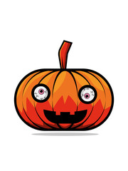 Halloween pumpkin vector illustration on with background