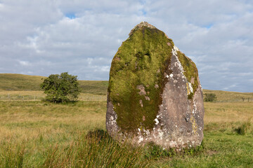 Maen Llia standing stone in the Brecon Beacons National Park, Wales, UK