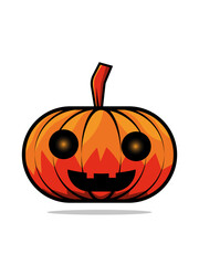 Halloween pumpkin vector illustration on with background