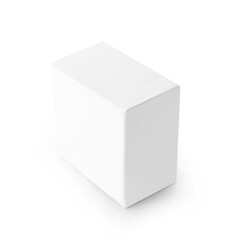 close up of a white box on white background