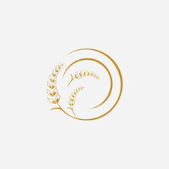 Obraz premium Agriculture wheat logo vector