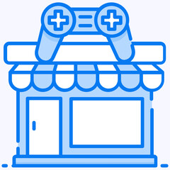 
Joypad on building showcasing game shop icon
