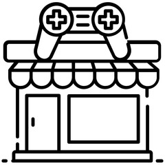 
Joypad on building showcasing game shop icon
