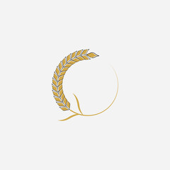 Agriculture wheat  logo vector