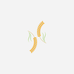 Agriculture wheat  logo vector