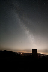 Fototapeta na wymiar Milky Way from the Walberla in Franconia germany