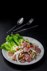 Fermented pork spicy Thai food