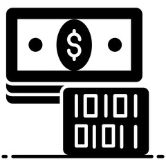
Virtual money icon in editable design
