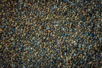 colourul rolled river gravel background abstract.