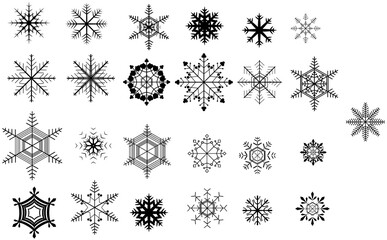 アートな雪の結晶のベクターデザイン素材。